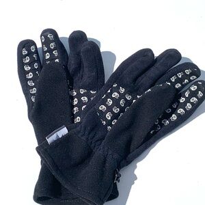 Mountain Hardwear Wind Stopper Black Gloves with Logo Design Size Large